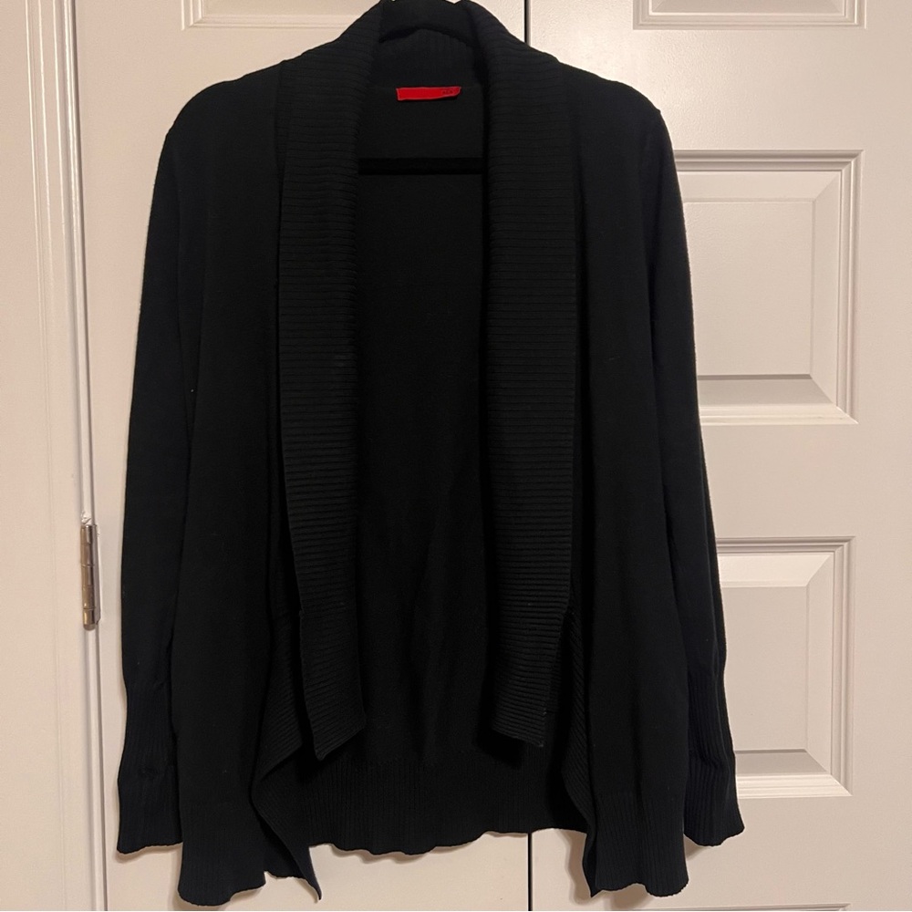 Red Women's Black Open Cardigan